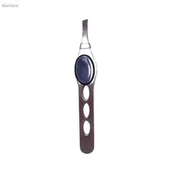 موچین انبری استیل مدل دکمه ایPOLILIKE Eyebrow Tweezers