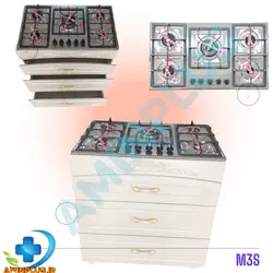اجاق گاز طرح مدM2 استیل چدن بوش
