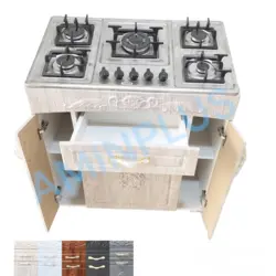 اجاق گاز طرح فر ام دی اف جنرال مدل M4صفحه استیل پارس