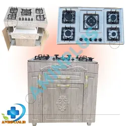 اجاق گاز طرح فر ام دی اف جنرال مدل M4صفحه استیل پارس