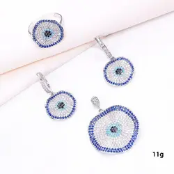 نیم ست نقره عیار 925 آبکاری طلا سفید