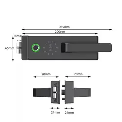 قفل هوشمند شیشه‌های سکوریت | مدل پلاتین 2