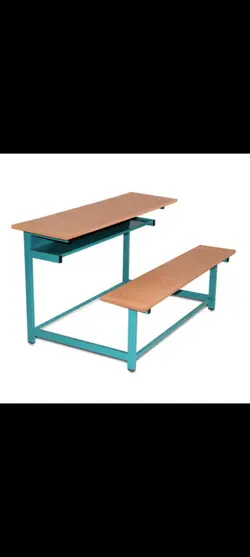 نیمکت تحصیلی سه نفره رنگ کوره ای