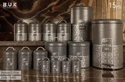 سرویس 15 پارچه آشپزخانه درب فلزی Bvk بونسای طوسی نقره ای – فروشگاه بیگی استور