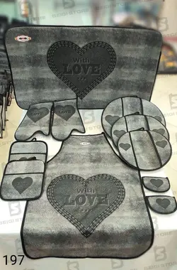 سرویس پارچه‌ای آشپزخانه کد 197 طوسی – فروشگاه بیگی استور