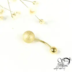 پیرسینگ ناف گوی طرح شن برند استیل