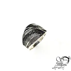 انگشتر ترک نقره طرح برگ