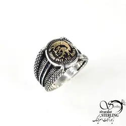 انگشتر سیاه قلم نقره ترک طرح دیزل