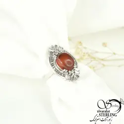 انگشتر نقره عیار925 سنگ عقیق یمن