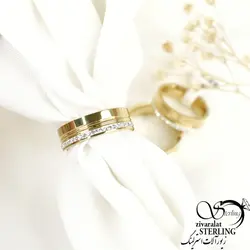 انگشتر (حلقه)برند استیل طرح طلا