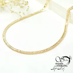 گردنبند زنانه طرح جواهر طلایی