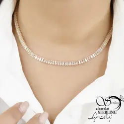 گردنبند زنانه طرح جواهر طلایی