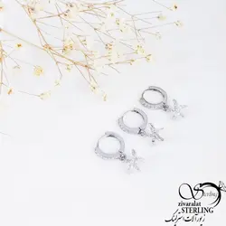 پیرسینگ گوش حلقه ای آویز ستاره کد 11363