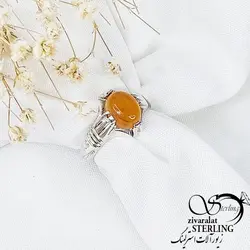 انگشتر نقره عقیق یمن رکاب 4چنگ کد 11539