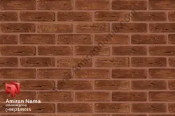 آجر قزاقی قرمز رستیک خط دار سایز 7*25 | امیران نما