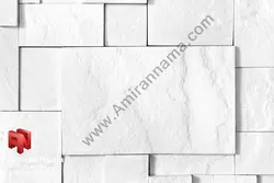 آجر نما طرح سنگ مدل کلودی کد A9 | آجر نما سفید کلودی | امیران نما