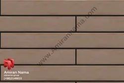 آجر تایل قهوه ای روشن کد TL4 | آجر نما بلند و بزرگ قهوه ای کم رنگ | امیران نما