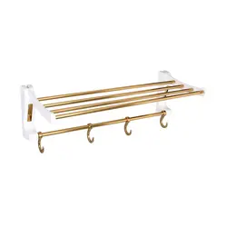 رخت‌آویز تاشو‌ سفیدطلایی