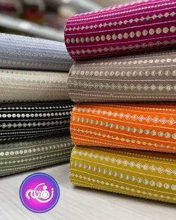 لینن پولک دوزی راه راه