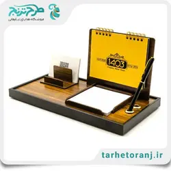 تقویم رومیزی 1403 مدیریتی | هدایای تبلیغاتی طرح ترنج