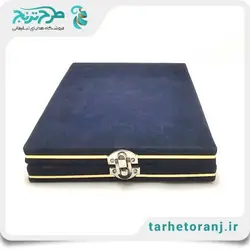 لوح تقدیر جعبه مخمل | هدایای تبلیغاتی طرح ترنج