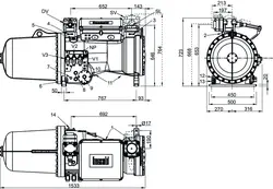 کمپرسور اسکرو 125 اسب فراسکلد مدل CXH52-125-372Y | قیمت کمپرسور اسکرو دی کول