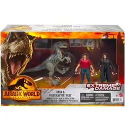 اسباب بازی دایناسور و عروسک ها متل آمریکا Mattel Actionfigur JOwen & Velociraptor