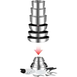 سرویس ماهیتابه 16 عددی تفال فرانسه Ingenio Preference L94096