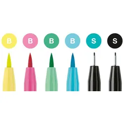 ماژیک نقاشی 6 عددی Pitt Artist Pen سایه های پاستلی فابر کاستل آلمان