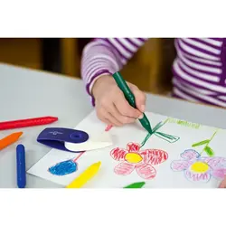 مداد شمعی گچ پاک‌شدنی مثلثی مقوایی 12 عددی جامبو گریپ فابر کاستل آلمان