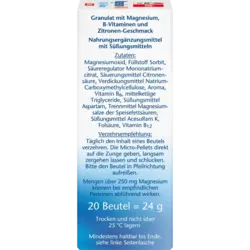 منیزیم 400 + ویتامین B6 + B12 + گرانول مستقیم اسید فولیک 20 عدد 24 گرم داپل هرز آلمان
