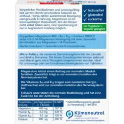 منیزیم 400 + ویتامین B6 + B12 + گرانول مستقیم اسید فولیک 20 عدد 24 گرم داپل هرز آلمان