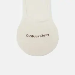 FOOTIE MID CUT 2 PACK UNISEX – Trainer socks رنگ شن – کلوین کلاین امریکا