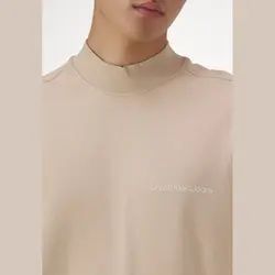 یقه ساختگی نهادی – سویشرت رنگ ماسه گرم – کلوین کلاین امریکا