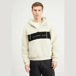BLOCKING HOODIE – هودی رنگ پوسته تخم مرغ – کلوین کلاین امریکا