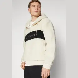 BLOCKING HOODIE – هودی رنگ پوسته تخم مرغ – کلوین کلاین امریکا