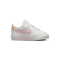 NIKE COURT LEGACY (TDV) – کفش نوزاد رنگ فوم سفید / صورتی / عسلک کنجد – نایک امریکا