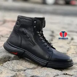 نیم بوت چرم مردانه ضد آب زیره ترمو کد 10308
