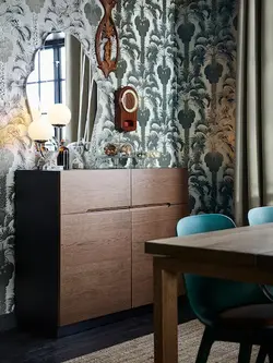 بوفه روکش سیاه بلوط قهوه ای مدل KLACKENÄS | برند ایکیا | ارسال 10 الی 15 روز کاری