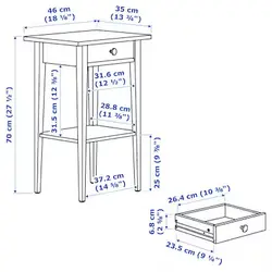 پاتختی مدل HEMNES | برند ایکیا | ارسال 10 الی 15 روز کاری