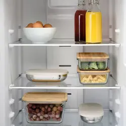 ظرف غذا با درب شیشه و بامبو مدل IKEA 365+ | برند ایکیا | ارسال 15 الی 20 روز کاری