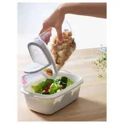 ظرف غذای خشک با درب شفاف سفید مدل IKEA 365+ | برند ایکیا | ارسال 15الی 20روز کاری