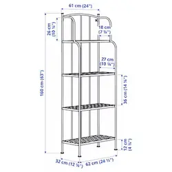 قفسه بندی فضای باز خاکستری مدل LÄCKÖ | برند ایکیا | ارسال 10 الی 15 روز کاری