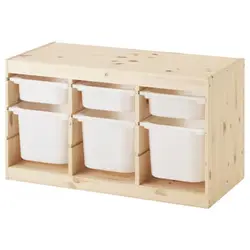 کمد ذخیره سازی با جعبه کاج مدل TROFAST | برند ایکیا | ارسال 15 الی 20 روز کاری