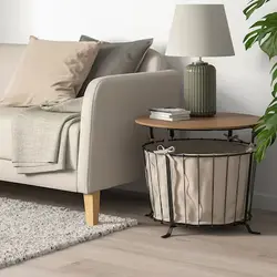 میز ذخیره سازی مشکی و کاج قهوه ای روشن مدل ÄNGESBYN | برند ایکیا | ارسال 15 الی 20 روز کاری