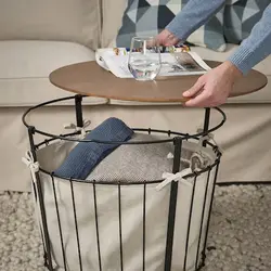 میز ذخیره سازی مشکی و کاج قهوه ای روشن مدل ÄNGESBYN | برند ایکیا | ارسال 15 الی 20 روز کاری