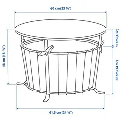 میز ذخیره سازی مشکی و کاج قهوه ای روشن مدل ÄNGESBYN | برند ایکیا | ارسال 15 الی 20 روز کاری