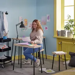 میزهای تو در تو ست چهارتایی مشکی چوب توس مدل FRIDNÄS | برند ایکیا | ارسال 15 الی 20 روز کاری