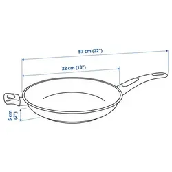 ماهیتابه مشکی  32 سانتی متر مدل HEMLAGAD | برند ایکیا | ارسال 15 الی 20 روز کاری