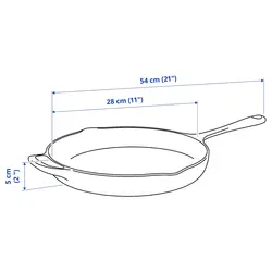 ماهیتابه چدن 28cm مدل VARDAGEN | برند ایکیا | ارسال 15 الی 20 روز کاری